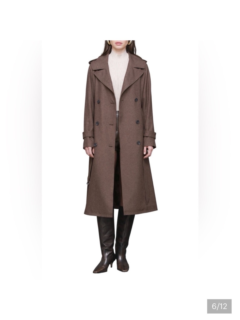 Avec Les Filles Brown Duster Trench Coat